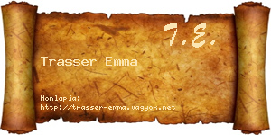 Trasser Emma névjegykártya