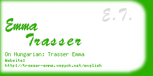 emma trasser business card